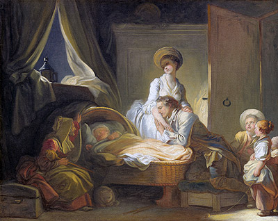 The Visit to the Nursery, c.1780/84 | Fragonard | Gemälde Reproduktion