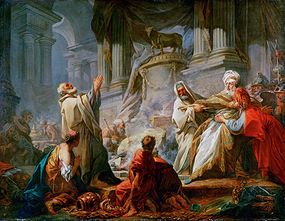 Jeroboam Sacrificing to the Golden Calf, 1752 | Fragonard