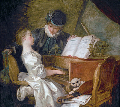 The Music Lesson, n.d. | Fragonard | Painting Reproduction