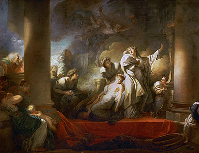The Grand Priest Coresus Sacrifices Himself to Save Callirhoe, 1769 | Fragonard | Gemälde Reproduktion