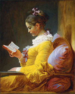 Young Girl Reading, c.1776 | Fragonard | Painting Reproduction