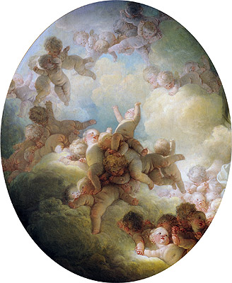 The Swarm of Cupids, c.1767 | Fragonard | Gemälde Reproduktion