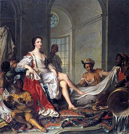 Mademoiselle de Clermont 'en Sultane', 1733 by Jean-Marc Nattier | Painting Reproduction