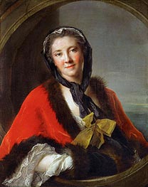The Countess Tessin Wife of the Swedish Ambassador in Paris, 1741 von Jean-Marc Nattier | Gemälde-Reproduktion