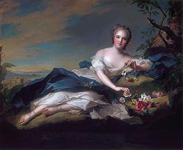 Portrait of Henrietta Maria of France as Flora, 1742 by Jean-Marc Nattier | Painting Reproduction