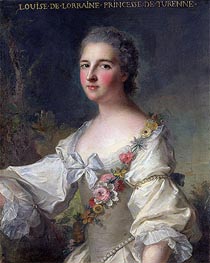 Louise-Henriette-Gabrielle de Lorraine Princess of Turenne and Duchess of Bouillon, 1746 by Jean-Marc Nattier | Painting Reproduction