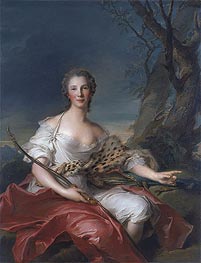 Portrait of Madame Bouret as Diana, 1745 by Jean-Marc Nattier | Painting Reproduction