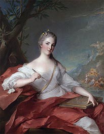 Marie-Geneviève Boudrey as a Muse, 1752 by Jean-Marc Nattier | Painting Reproduction