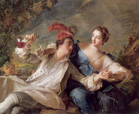 The Alliance of Love and Wine, 1744 | Jean-Marc Nattier | Gemälde Reproduktion