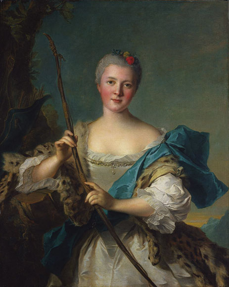 Portrait of Madame de Pompadour as Diana, 1752 | Jean-Marc Nattier | Painting Reproduction