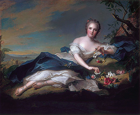 Portrait of Henrietta Maria of France as Flora, 1742 | Jean-Marc Nattier | Painting Reproduction