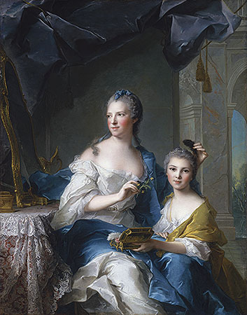 Madame Marsollier und ihre Tochter | Jean-Marc Nattier | Gemälde Reproduktion
