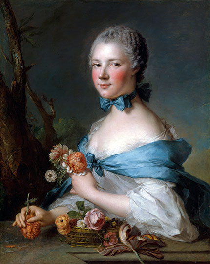 Porträt einer Frau (Marquise Perrin de Cypierre) | Jean-Marc Nattier | Gemälde Reproduktion
