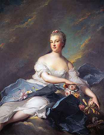 Elisabeth Rigoley d'Ogny als Aurora, 1752 | Jean-Marc Nattier | Gemälde Reproduktion
