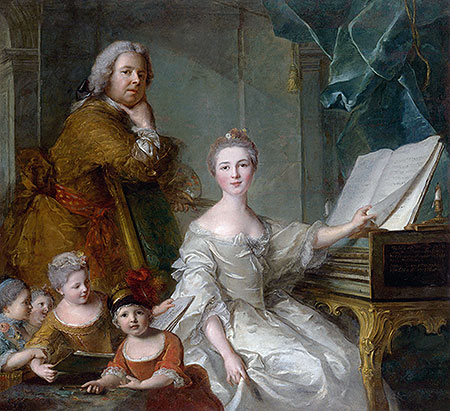 Jean-Marc Nattier and his Family, c.1730/62 | Jean-Marc Nattier | Gemälde Reproduktion