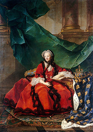 Marie Leczinska, Queen of France | Jean-Marc Nattier | Painting Reproduction