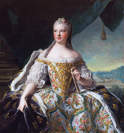 Marie-Josephe of Saxony, Dauphine of France (Madame de France), 1751 | Jean-Marc Nattier | Painting Reproduction