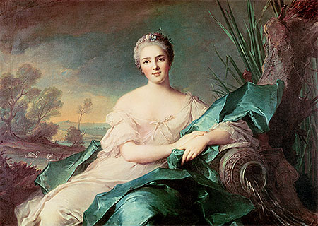 Victoire de France as the Element of Water, c.1750/51 by Jean-Marc Nattier | Painting Reproduction