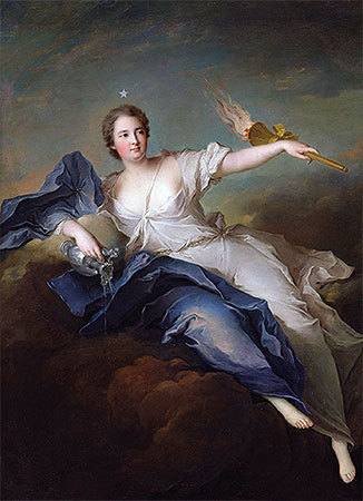 Porträt von Marie-Anne de Mailly-Nesle Marquise de La Tournelle als Eos | Jean-Marc Nattier | Gemälde Reproduktion