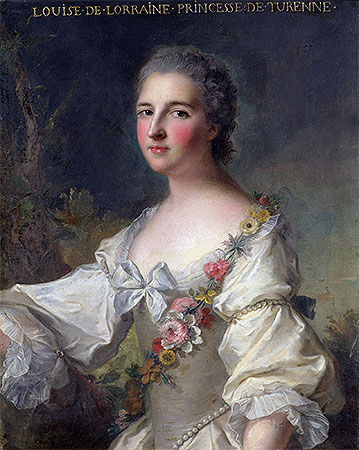 Louise-Henriette-Gabrielle de Lorraine Princess of Turenne and Duchess of Bouillon, 1746 | Jean-Marc Nattier | Painting Reproduction