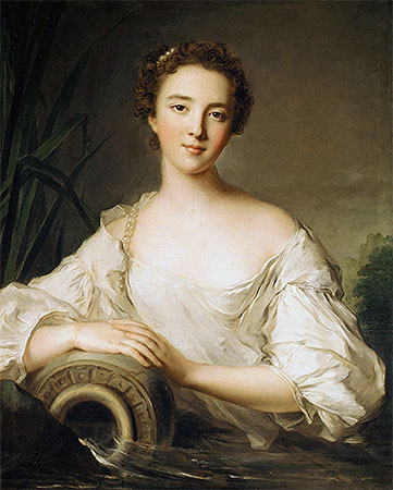 Louise Henriette de Bourbon-Conti, Later Duchesse d'Orléans, 1738 | Jean-Marc Nattier | Gemälde Reproduktion