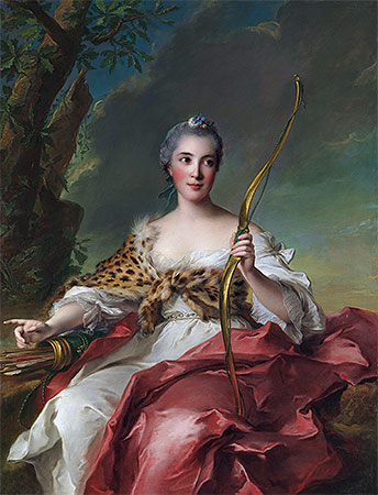 Madame de Maison-Rouge als Diana | Jean-Marc Nattier | Gemälde Reproduktion