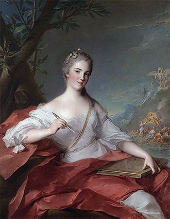 Marie-Geneviève Boudrey as a Muse, 1752 | Jean-Marc Nattier | Gemälde Reproduktion