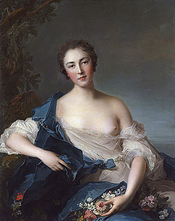 Portrait of a Woman as Flora, 1741 | Jean-Marc Nattier | Painting Reproduction