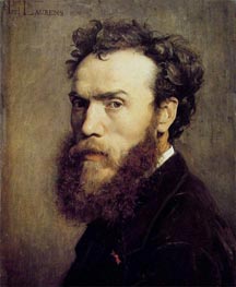 Self Portrait, 1876 by Jean-Paul Laurens | Painting Reproduction