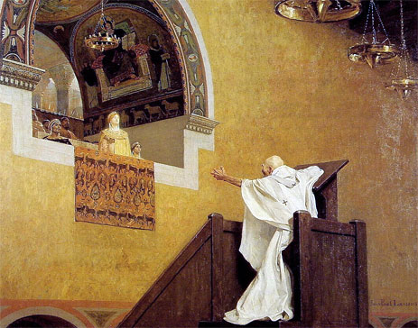 Saint John Chrysostom and Empress Eudoxie, 1893 | Jean-Paul Laurens | Gemälde Reproduktion