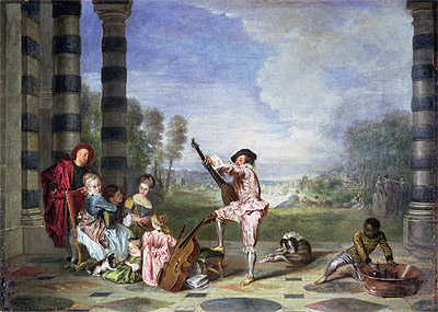 The Music Party (Les charmes de la vie), c.1717/18 | Watteau | Gemälde Reproduktion