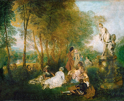 The Festival of Love (The Pleasures of Love), 1717 | Watteau | Gemälde Reproduktion