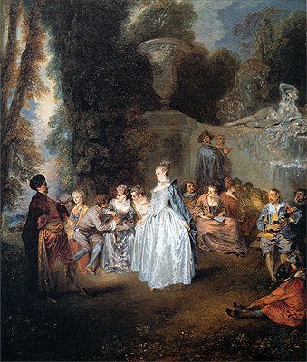 The Venitian Festival, c.1718/19 by Watteau | Painting Reproduction