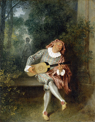 Mezzetin, c.1718/20 by Watteau | Painting Reproduction