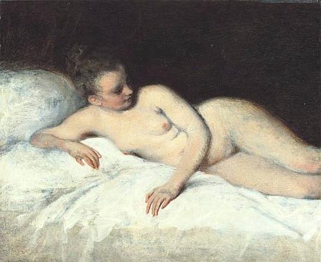 Reclining Nude, c.1713/17 | Watteau | Painting Reproduction