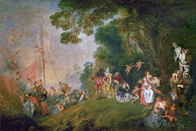 Pilgrimage to Cythera, c.1718/19 by Watteau | Painting Reproduction