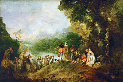 Pilgerfahrt nach Kythera | Watteau | Gemälde Reproduktion