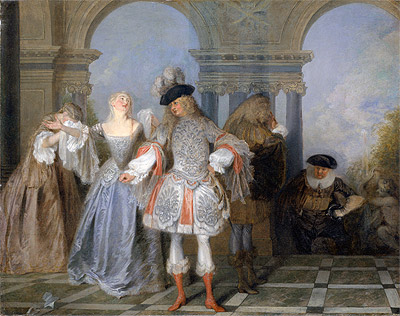 The French Comedians, c.1720/21 by Watteau | Painting Reproduction
