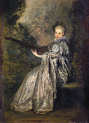 La Finette, c.1717 by Watteau | Painting Reproduction