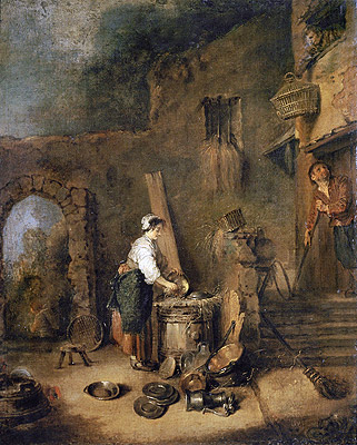 The Cook, n.d. by Watteau | Painting Reproduction