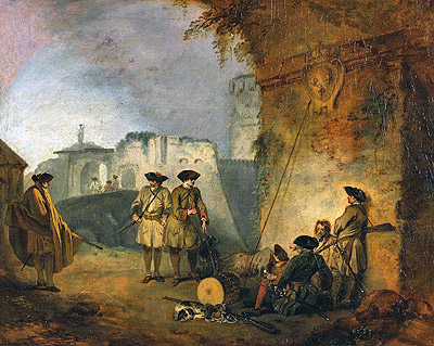 Das Portal von Valenciennes | Watteau | Gemälde Reproduktion