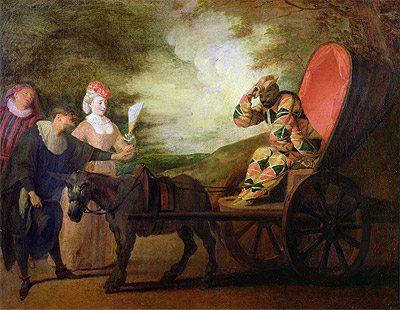 The Harlequin, Emperor of the Moon, c.1712 | Watteau | Painting Reproduction