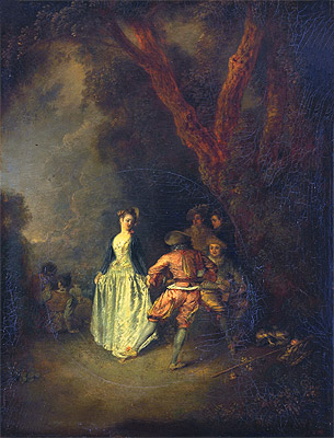 The Country Dance, c.1711 | Watteau | Painting Reproduction