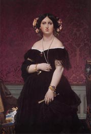 Madame Moitessier, 1851 von Ingres | Gemälde-Reproduktion