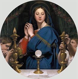 The Virgin of the Host, 1854 by Ingres | Painting Reproduction