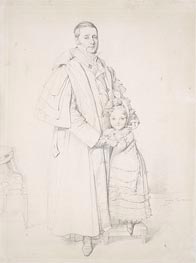 Portrait of Augustin Jordan and his Daughter Adrienne | Ingres | Gemälde Reproduktion