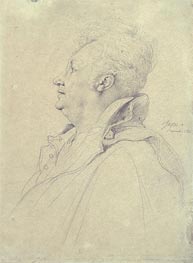 Portrait of Guillaume Guillon Lethiere, 1811 von Ingres | Gemälde-Reproduktion
