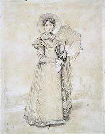 Portrait of Countess Antoine Apponyi, 1823 von Ingres | Gemälde-Reproduktion