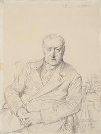 Portrait of Etienne-Jean Delecluze, 1856 by Ingres | Painting Reproduction