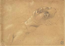 Study of the Head of Octavia in 'Virgil Reading the Aeneid to Augustus' | Ingres | Gemälde Reproduktion